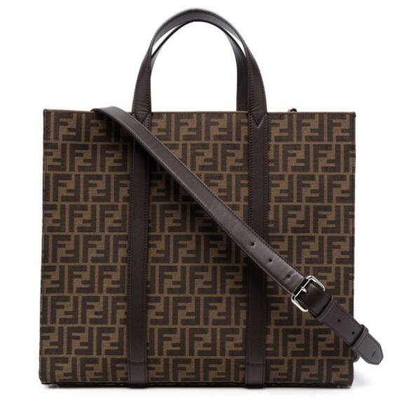 NEW FENDI FF LOGO SHOPPER TOTE SHOULDER BAG! - Picture 1 of 9